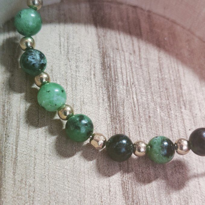 Bracelet rubis zoisite -6mm