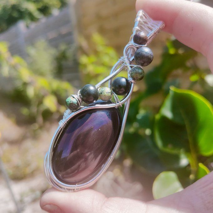 Amulette OCTAVIA bouclier et miroir ✨