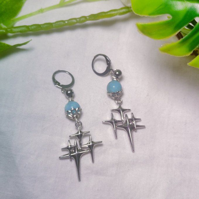 Boucle d'oreille Hemimorphite 