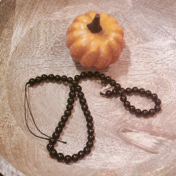Bracelet perle de jais 