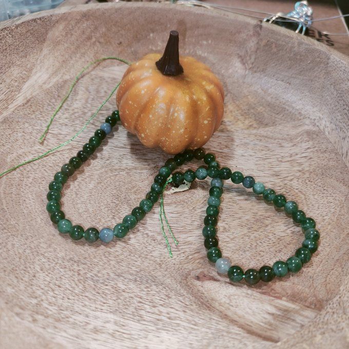 Bracelet Fuschite -6mm -pierre de l'éstime