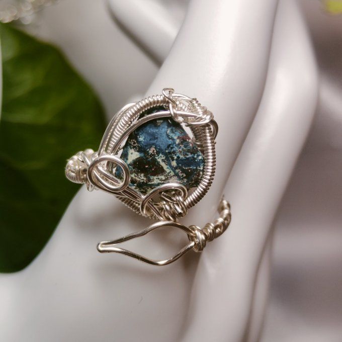 Bague Azurite -ajustable ✨pierre de clarté et de sérénité ✨