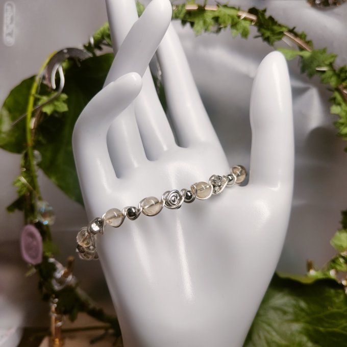  Citrine naturelle 6mm Bracelet ✨Pierre de l’Abondance