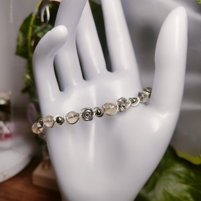  Citrine naturelle 6mm Bracelet ✨Pierre de l’Abondance