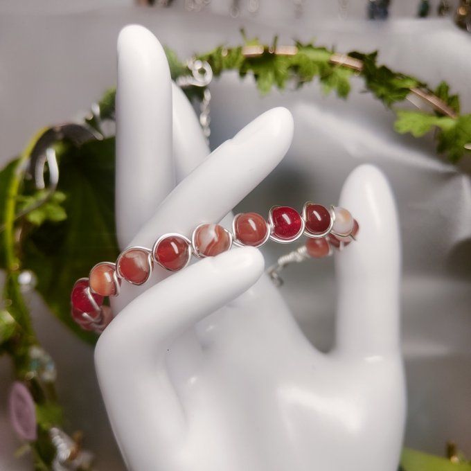 Cornaline  - 6 mm Bracelet ✨pierre de l'energie positive 