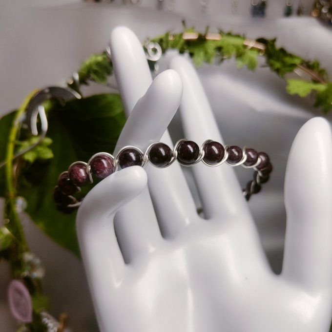 Grenat - 6 mm Bracelet ✨pierre du feminin sacré