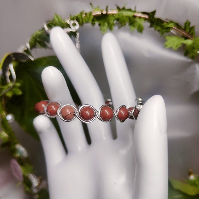 JASPE ROUGE - 6mm Bracelet - pierre de la force vitale 