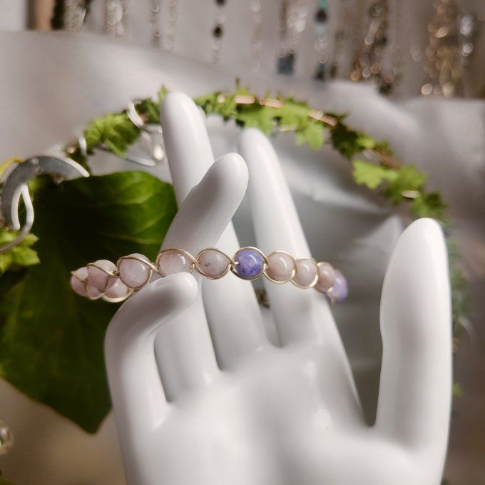 Kunsite  - 6mm Bracelet -✨pierre tendre