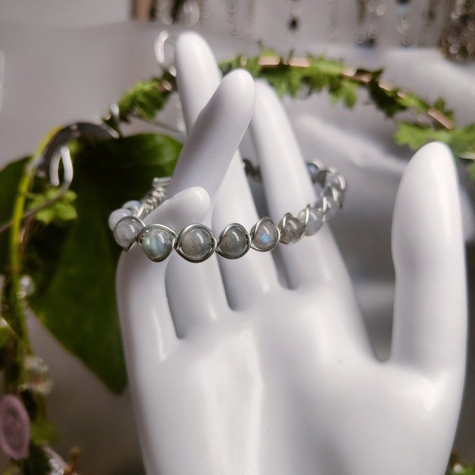 Bracelet Labradorite : protection , empathie , confiance  - Copie