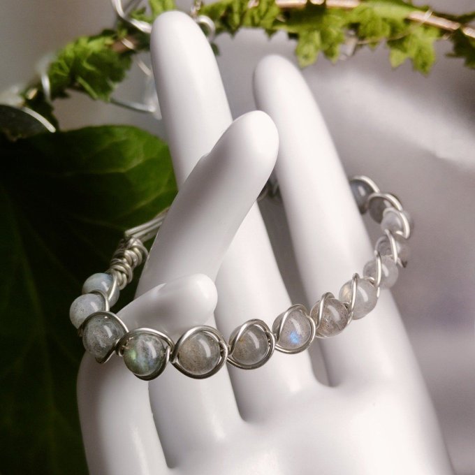 Bracelet Labradorite : protection , empathie , confiance  - Copie