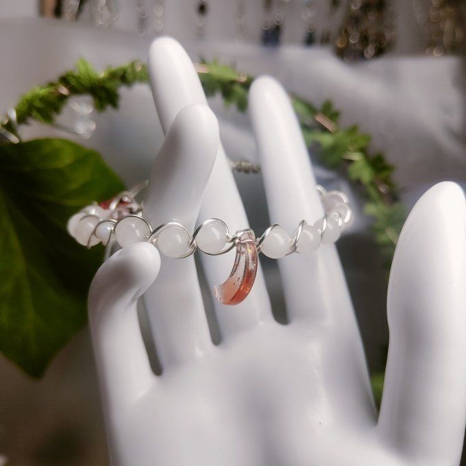 Quartz rose - bracelet  6 / 8 mm ✨pierre de l'amour doux