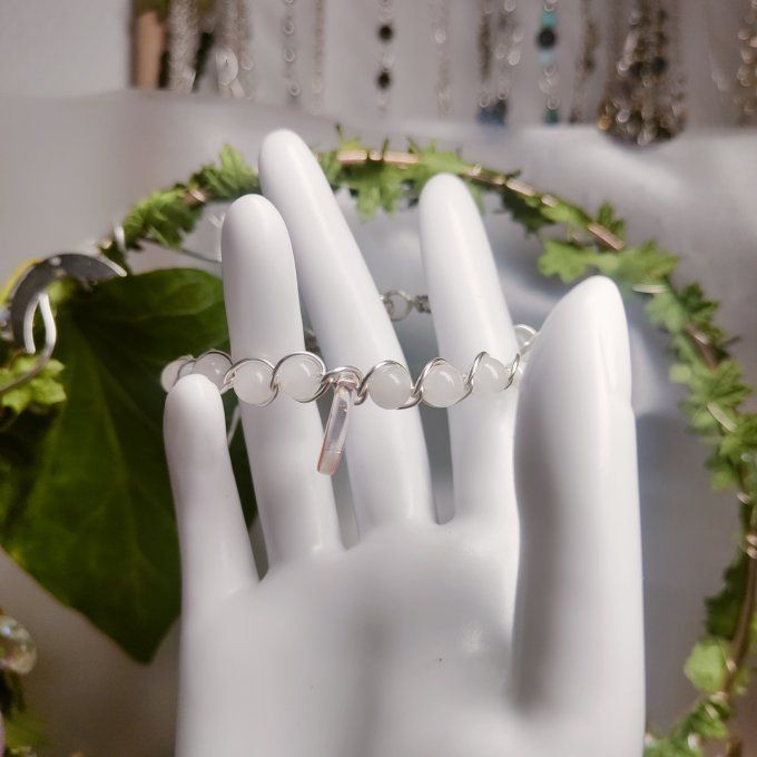 Quartz rose - bracelet  6 / 8 mm ✨pierre de l'amour doux
