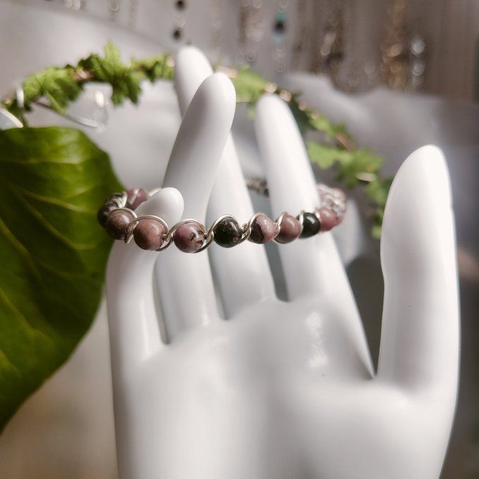rhodonite  - 6mm  Bracelet✨ Pierre de Guérison Émotionnelle✨