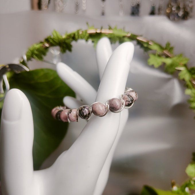 rhodonite  - 6mm  Bracelet✨ Pierre de Guérison Émotionnelle✨