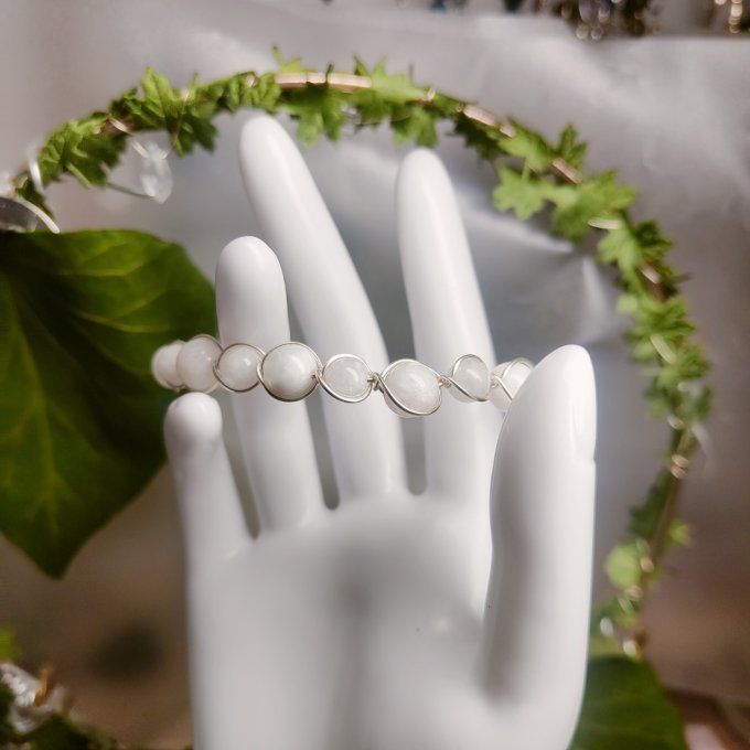 Péristerite ✨pierre de lune 6/8 mm ✨ labradorite blanche 