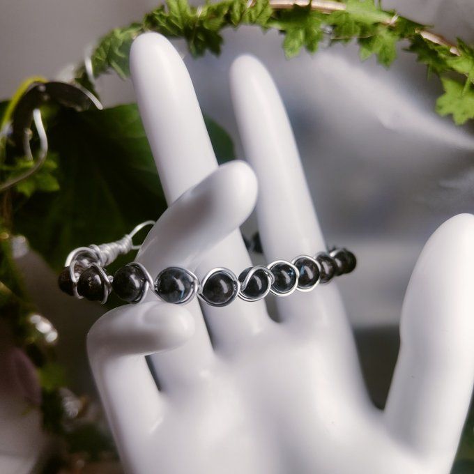 Bracelet astrophyllite 6 mm - la pierre des etoiles
