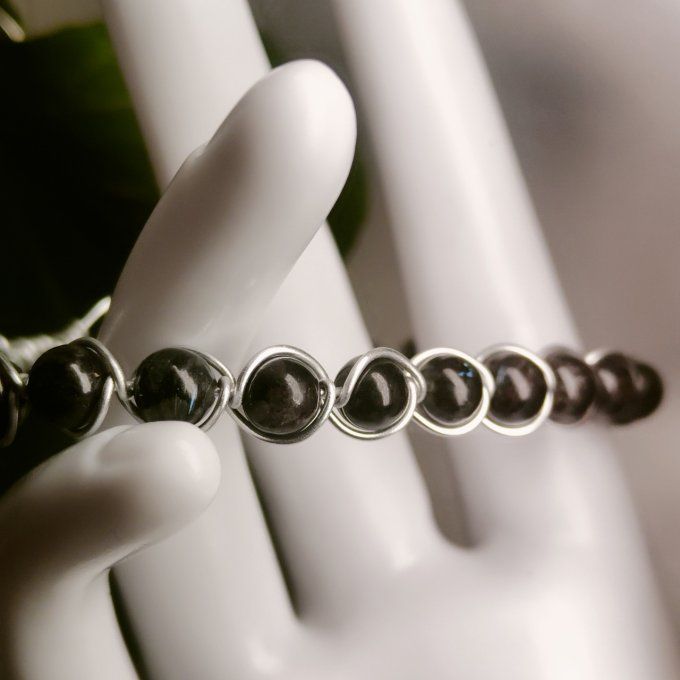Bracelet astrophyllite 6 mm - la pierre des etoiles