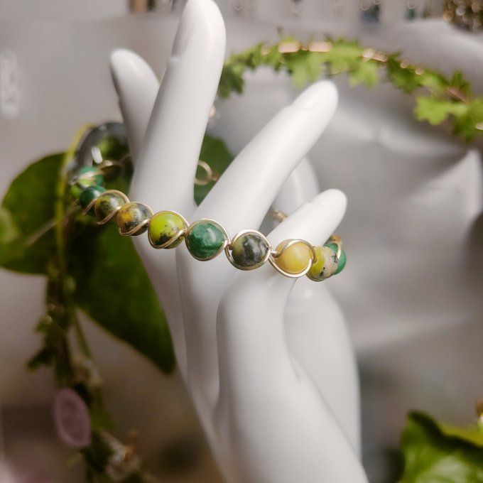 Bracelet chrysoprase  - 6 ou 8mm Pierre de soin, de Confiance et de Compassion ✨