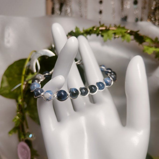 Bracelet Sodalite -6mm - pierre des peurs primaire