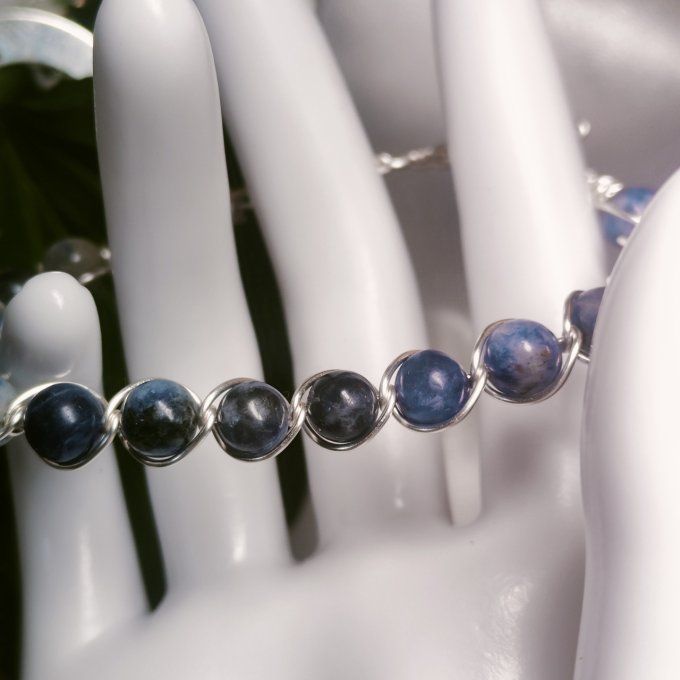 Bracelet Sodalite -6mm - pierre des peurs primaire