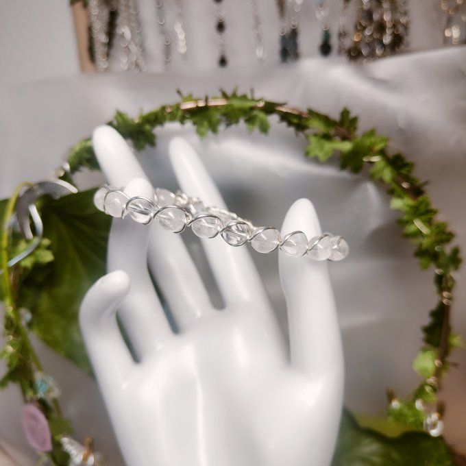 Cristal de roche ✨6/8mm Bracelet ✨pierre de l'harmonie parfaite