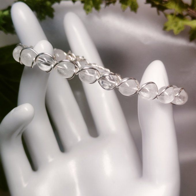 Cristal de roche ✨6/8mm Bracelet ✨pierre de l'harmonie parfaite