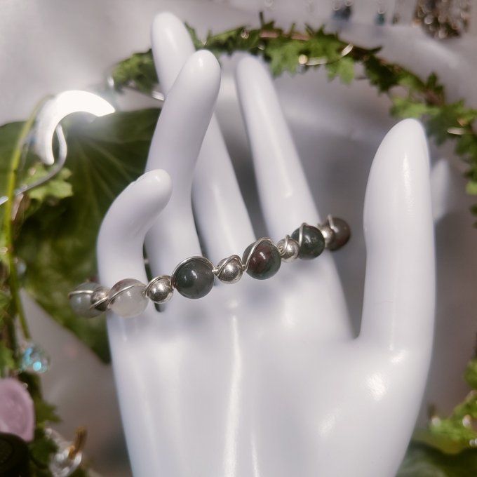 Bracelet Héliotrope- 6mm- pierre du pardon de soi
