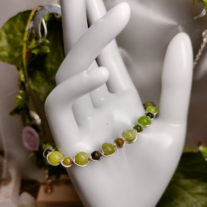 Bracelet péridot  - 4-6mm