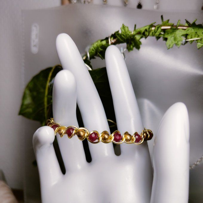 Bracelet rubis - 4mm