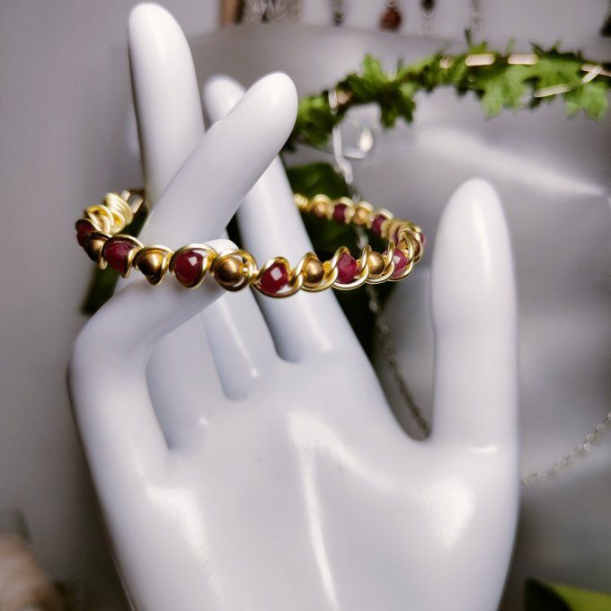 Bracelet rubis - 4mm