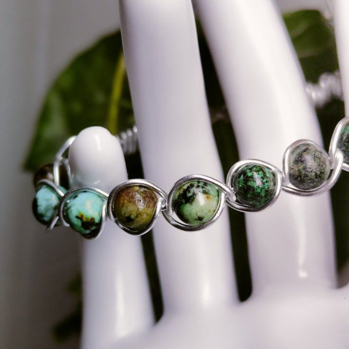 BRACELET TURQUOISE AFRICAINE - 6mm