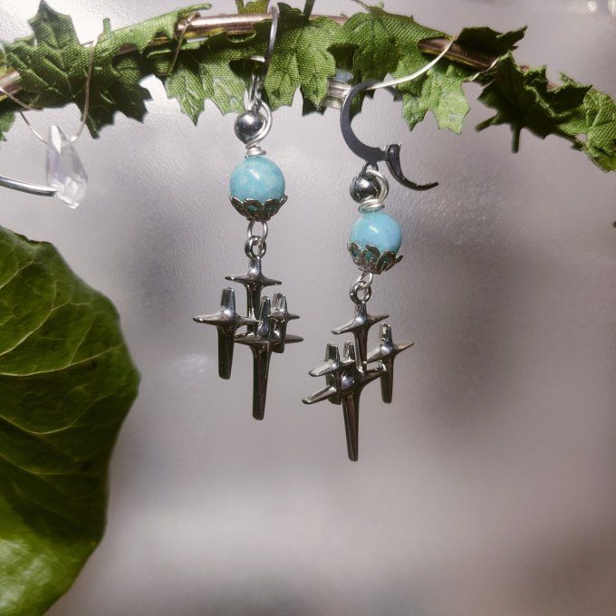 Boucle d'oreille Hemimorphite 