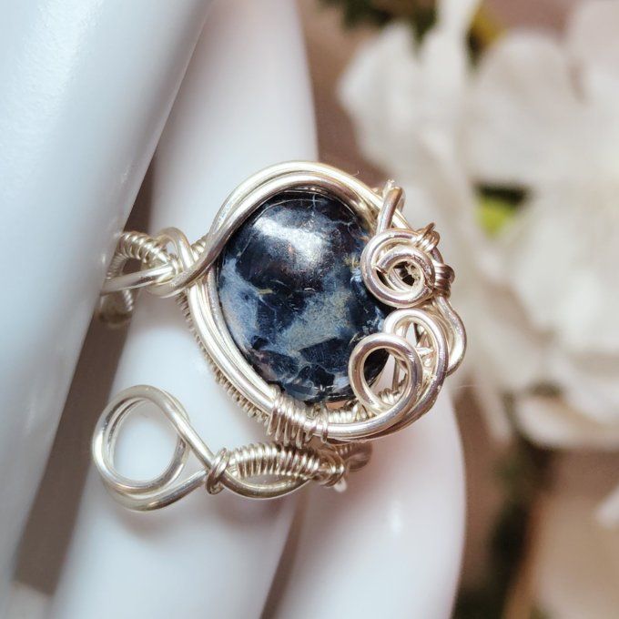 New-Bague Pietersite ajustable 