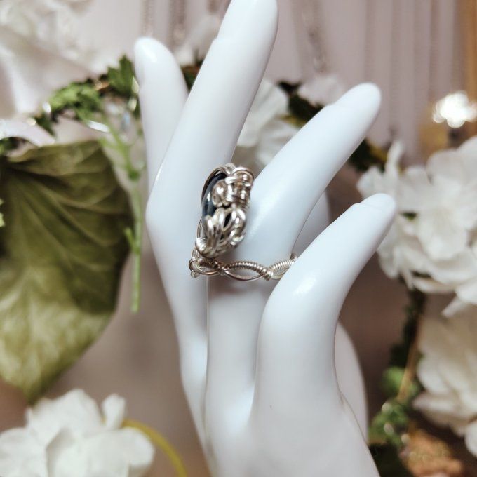 New-Bague Pietersite ajustable 