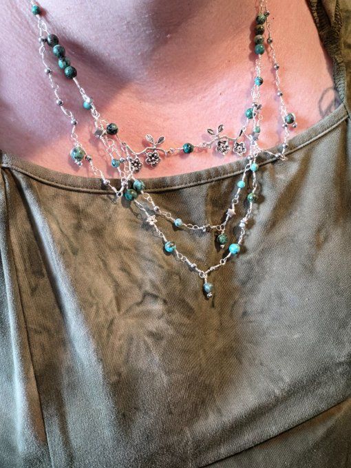 Collier riviera turquoise africaine 