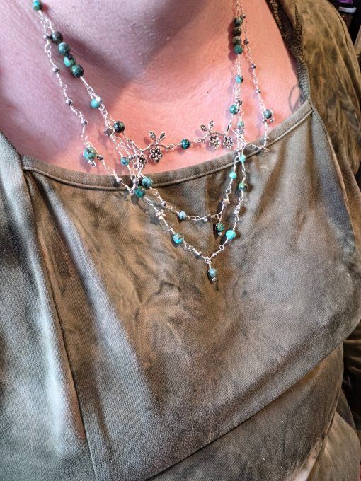 Collier riviera turquoise africaine 