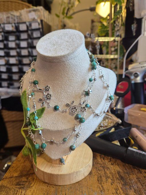 Collier riviera turquoise africaine 