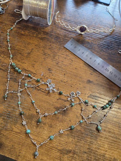 Collier riviera turquoise africaine 