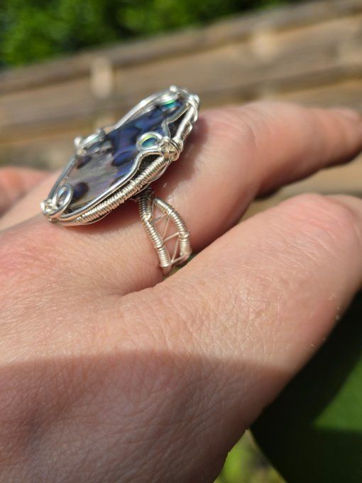 Bague Ormeau abalone : Calme & Réconfort 