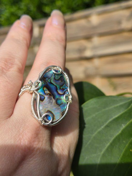 Bague Ormeau abalone : Calme & Réconfort 