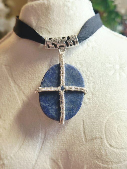 Amulette Argent Lapis-Lazuli Naturel - Sagesse et Clarté Mentale