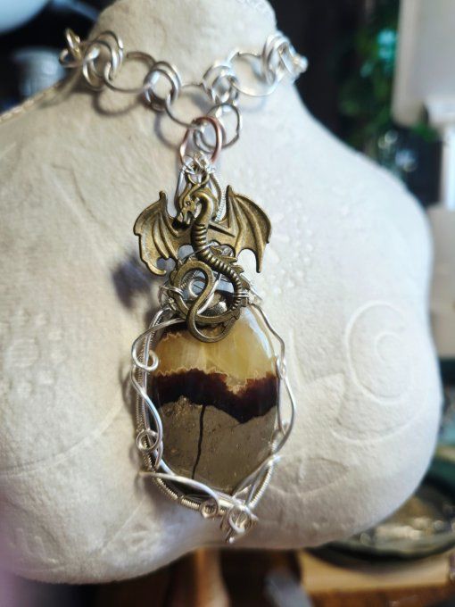 Amulette Septaria argent -Tempérance et soulagement - Copie
