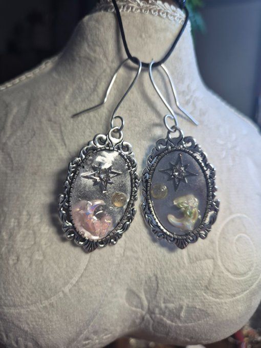 Boucle d’oreille Labradorite  -Confiance & protection - Copie