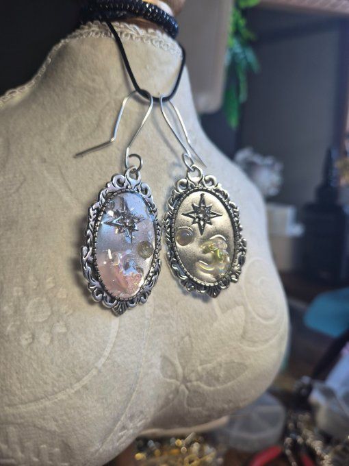 Boucle d’oreille Labradorite  -Confiance & protection - Copie