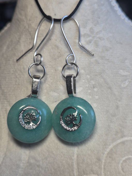 Boucle d’oreille Amazonite - Bien-être et Méditation - Copie