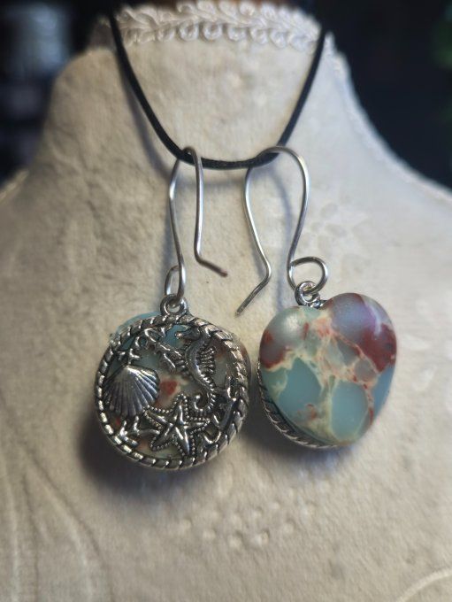 Boucle d’oreille Jaspe Aqua Terra 
