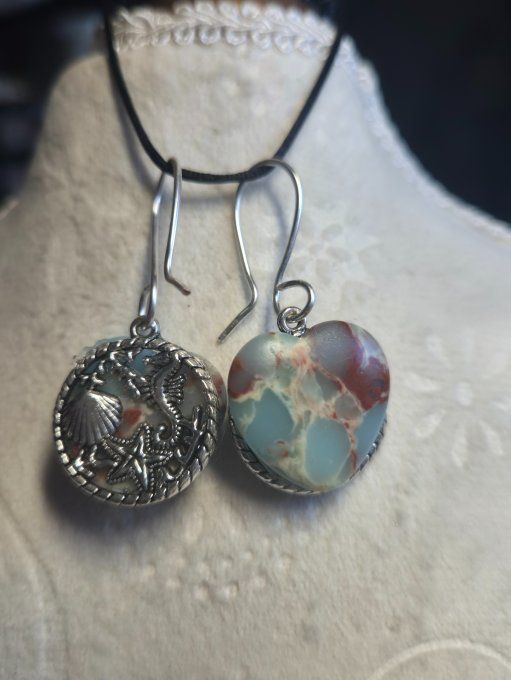 Boucle d’oreille Jaspe Aqua Terra 