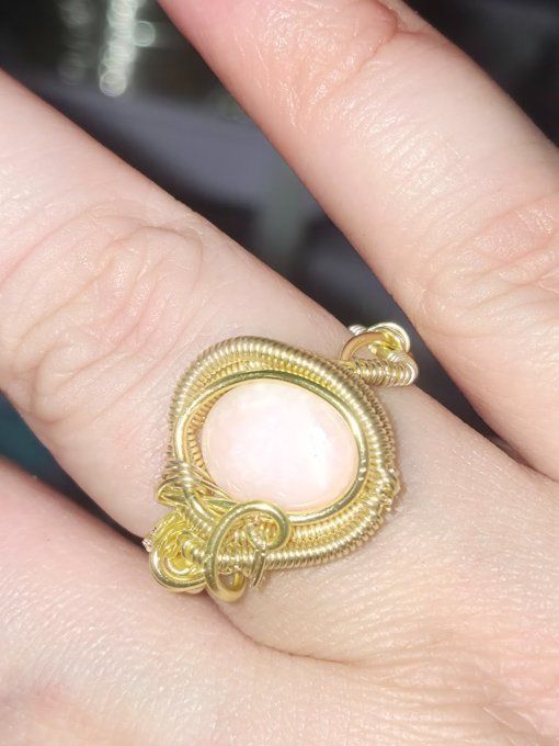 Bague Opale Rose – Harmonie Émotionnelle & Protection Du Cœur 