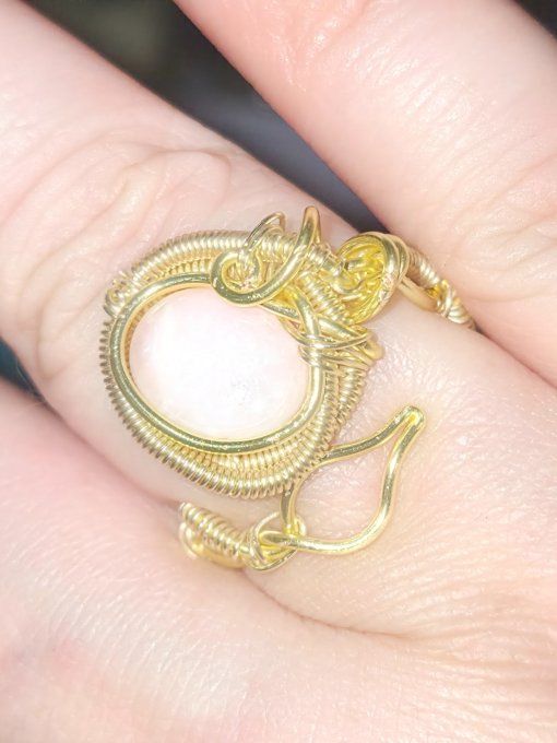 Bague Opale Rose – Harmonie Émotionnelle & Protection Du Cœur 