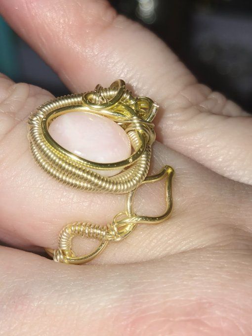 Bague Opale Rose – Harmonie Émotionnelle & Protection Du Cœur 